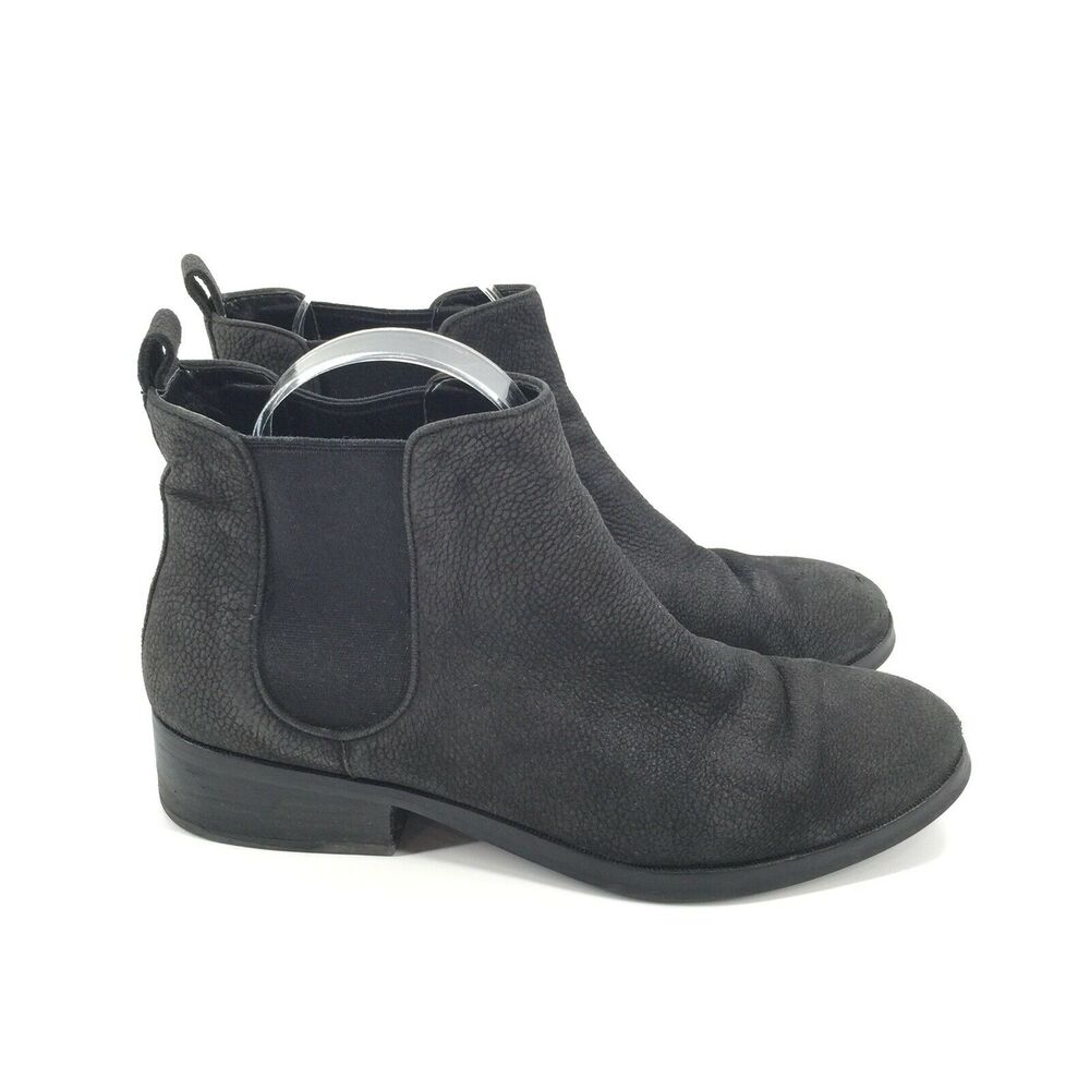 Cole Haan Pebbled Leather Chelsea Boot Size 8 Womens Black Pull On Ankle Booties